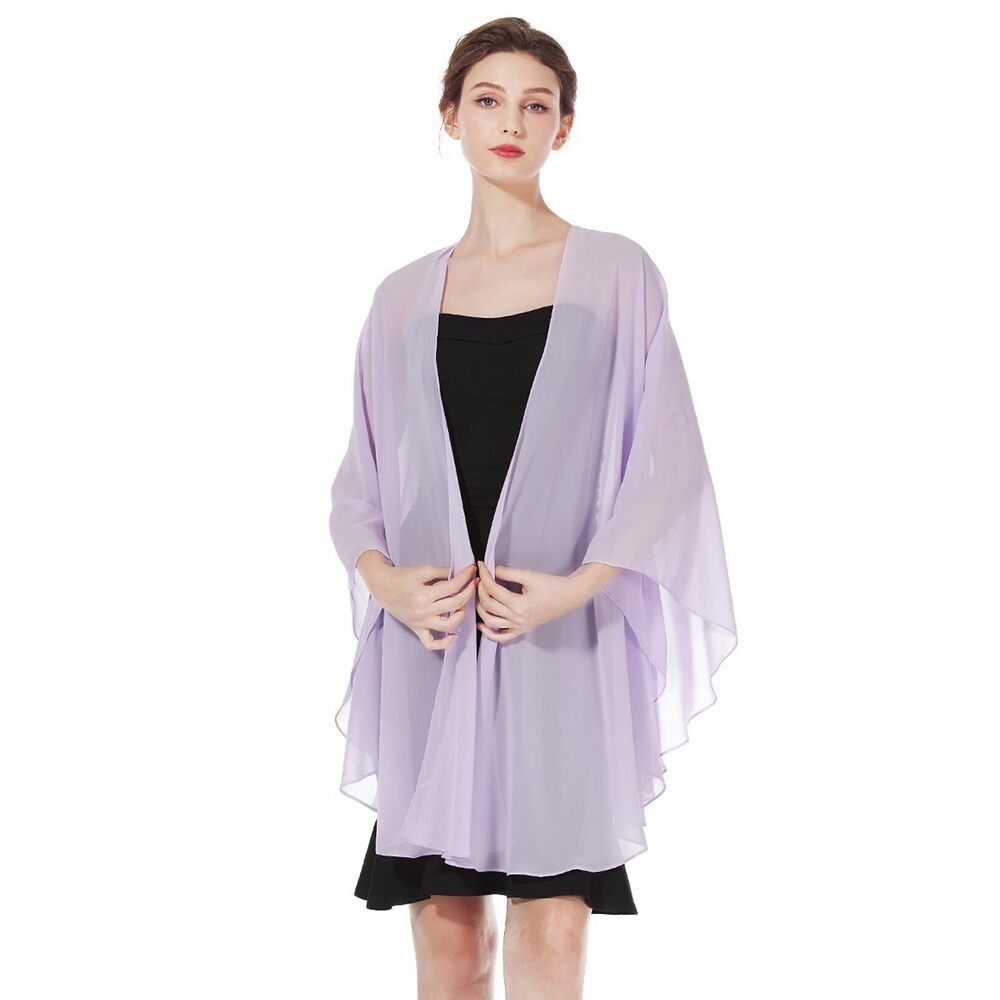 8562 Chiffon Shawl Bridal Wedding Wrap Long Evening Scarves